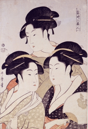 Kitagawa Utamaro Japon Yağlı Boya Sanat Kanvas Tablo