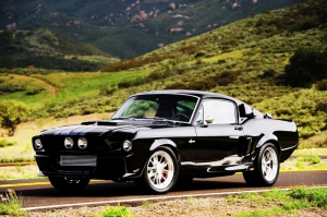Klasik Otomobiller Mustang-106 Amerikan Klasik Arabalar Kanvas Tablo