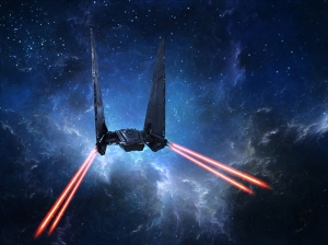Kylo Ren The Force Awakens Spacecraft Star Wars Kanvas Tablo