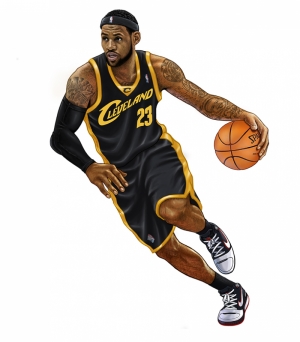Lebron James İllustrasyon Basketbol Spor Kanvas TabloLebron