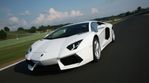 Lamborghini Aventador Spor Otomobil Beyaz Kanvas Tablo