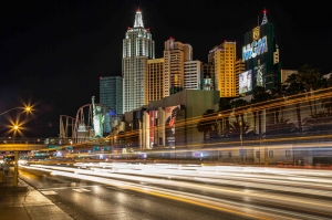 Las Vegas Gece Işıklar Dünyaca Ünlü Şehirler Kanvas Tablo