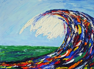 Life İs Wave Nicholas Vitale Yağlı Boya Sanat Kanvas Tablo