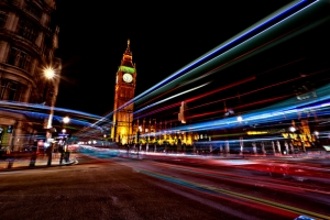 Londra Gece Işılar Dünyaca Ünlü Şehirler Kanvas Tablo