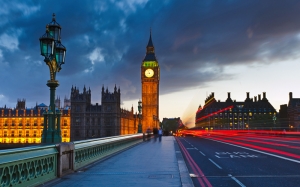 Londra Gece Köprü Dünyaca Ünlü Şehirler Kanvas Tablo