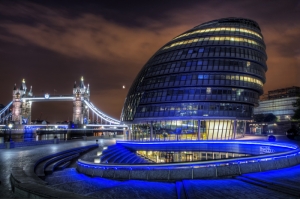 Londra İngiltere Şehir Manzarası Yeni Binalar-3 Dünyaca Ünlü Şehirler Kanvas Tablo