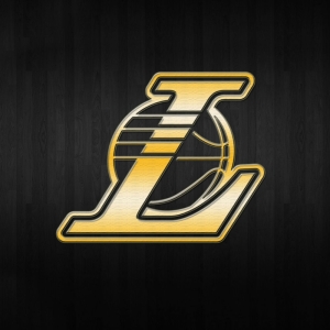 Los Angeles Lakers Nba Logo Background Gold Kare Kanvas Tablo