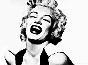 Marilny Monroe Siyah Beyaz Popüler Kültür Kanvas Tablo