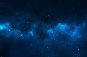 Mavi Galaksi Abstract Dijital ve Fantastik Kanvas Tablo