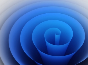 Mavi Spiral Abstract Dijital ve Fantastik Kanvas Tablo