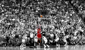 Michael Jordan Son Saniye Atış Kanvas Tablo