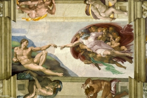 Michelangelo Creation Of Adam Yağlı Boya Sanat Kanvas Tablo