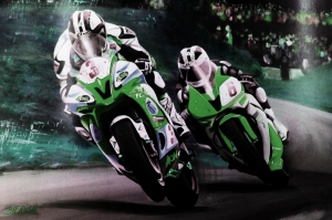 Moto GP Motorsikletler Hız Motorları-1h Kanvas Tablo