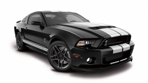 Mustang Shelby Spor Otomobil Siyah Kanvas Tablo