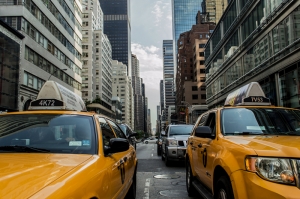 New York Taksi Dünyaca Ünlü Şehirler Kanvas Tablo