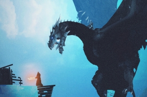 Night King Dragon vs Lord Of Light Game Of Thrones Anime Kanvas Tablo