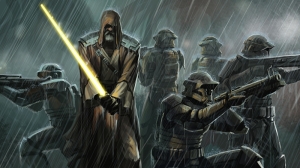 Obi Van Kenobi Stormtrooper Star Wars Kanvas Tablo