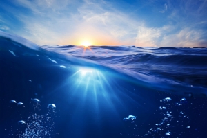 Okyanus Gün Batımı Su Altı HD Doğa Manzaraları Kanvas Tablo