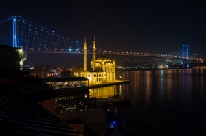 Ortaköy Camii Boğaz Manzarası Dünyaca Ünlü Şehirler Kanvas Tablo