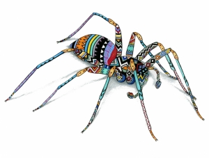 Örümcek İllustrasyon Çizim Popüler Kültür Kanvas Tablo
