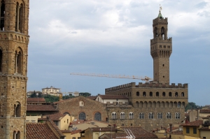 Palazzo Baldovin Terasından Palazzo Vecchionun Görünümü Dünyaca Ünlü Şehirler Kanvas Tablo
