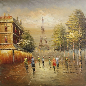 Paris Eyfel Kulesi 22, Şehir Manzaraları Dekoratif Canvas Tablo