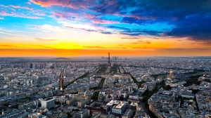 Paris Şehir Manzarası 2 Dünyaca Ünlü Şehirler Kanvas Tablo
