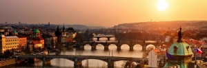 Prag Şehir Manzarası Çek Cumhuriyeti-14 Charles Köprüsü Dünyaca Ünlü Şehirler Kanvas Tablo