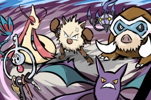 Primeape Krabby Gyarados Pokemon Karakterleri Kanvas Tablo