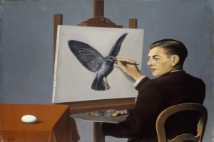 Rene Magritte-1898-1967, Clairvoyance-1936, Klasik Sanat Kanvas Tablo