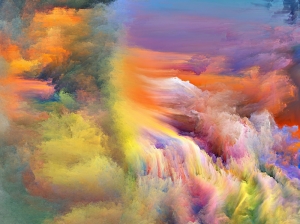 Renk Bulutları Abstract Yağlı Boya Sanat Kanvas Tablo