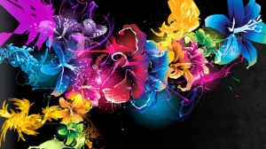 Renkli Abstract Dijital ve Fantastik Kanvas Tablo