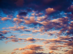 Renkli Bulutlar ve Gün Batımı Doğa Manzaraları Kanvas Tablo