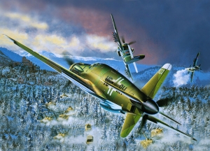 Retro Savaş Uçağı Çizimi Askeri Kanvas Tablo 11