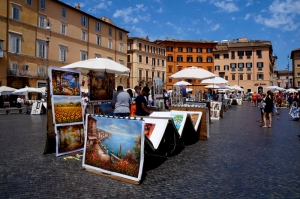 Roma İtalya Şehir Manzara Dünyaca Ünlü Şehirler Kanvas Tablo