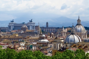 Roma İtalya Şehir Manzarası-1 Dünyaca Ünlü Şehirler Kanvas Tablo