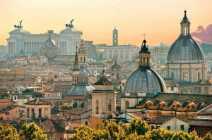 Roma İtalya Şehir Manzarası Dünyaca Ünlü Şehirler Kanvas Tablo