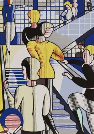 Roy Lichtenstein Merdiven Yagli Boya Klasik Sanat Kanvas Tablo