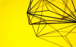 Sarı Siyah Abstract Dijital ve Fantastik Kanvas Tablo