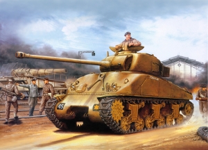 Savaş Dönemi Tank Çizimi Askeri Kanvas Tablo
