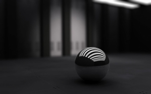 Siyah 3D Top Abstract Dijital ve Fantastik Kanvas Tablo