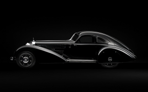 Siyah Klasik Mercedes Araçlar Kanvas Tablo