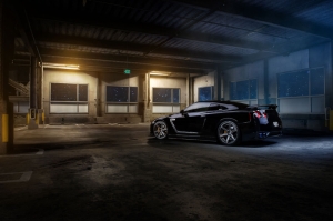 Siyah Nissan ADV 1 GTR Poster Goruntusu Spor Otomobiller Kanvas Tablo
