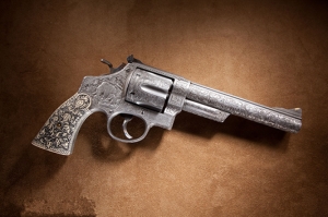 Smith Wesson Eski Tarihi Tabanca Kanvas Tablo