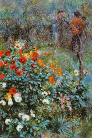 Sokak Bahçesi, Pierre August Renoir, Jardin De La Rue Cortot Klasik Sanat Kanvas Tablo