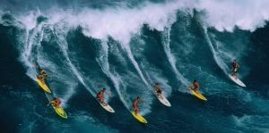 Sörf, Sörfçüler, Azgın Dalgada Spor Kanvas Tablo