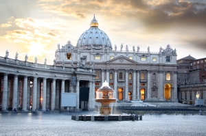 St Peters Basilica Dünyaca Ünlü Şehirler Kanvas Tablo
