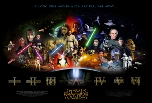 Star Wars Afiş Kolaj Kanvas Tablo