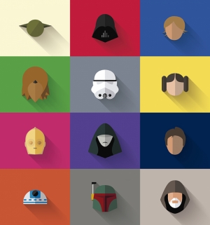 Star Wars Poster-2 Popüler Kültür Kanvas Tablo