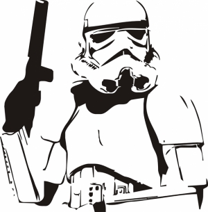 Stormtrooper Çizim Star Wars Kanvas Tablo